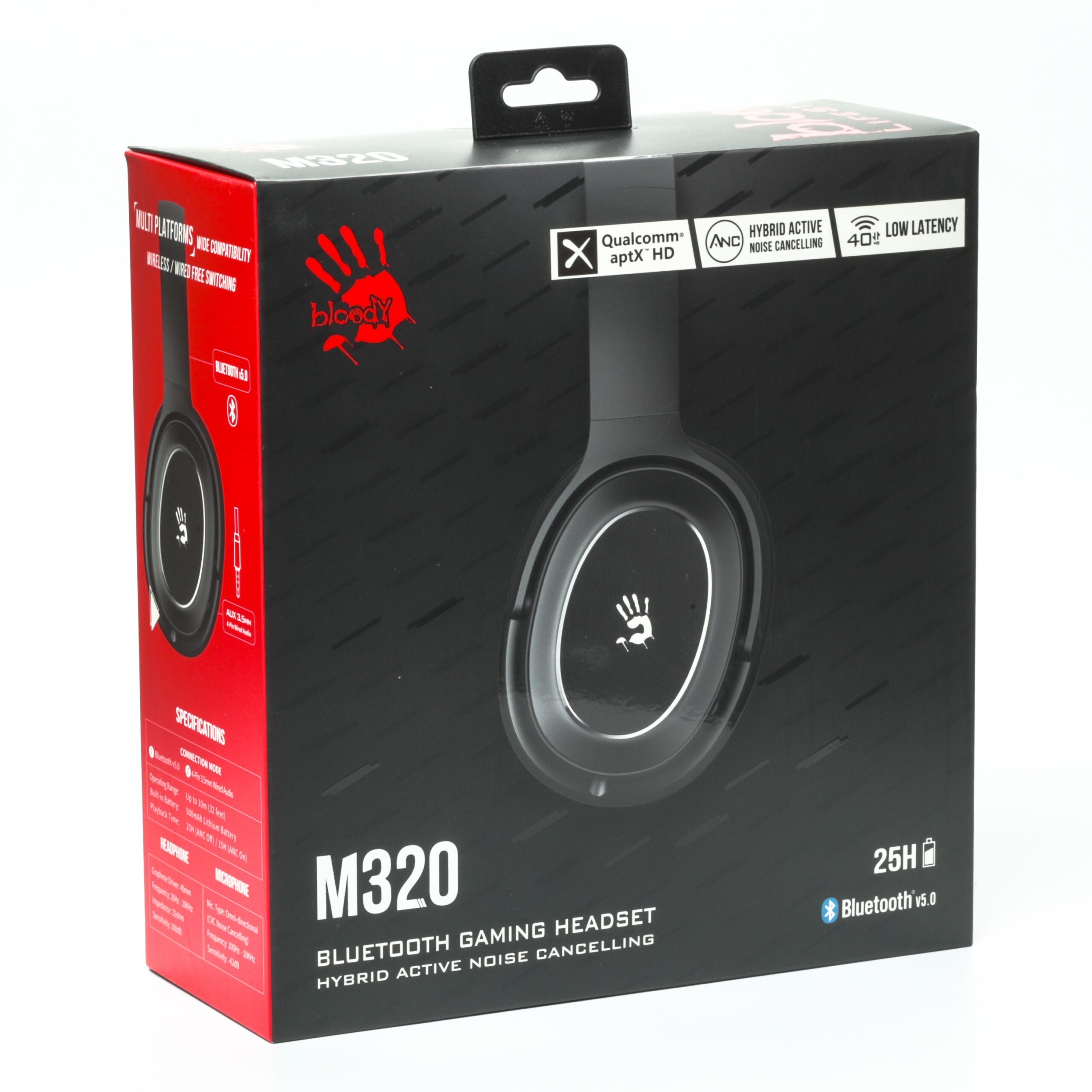 Ігрові навушники з мікрофоном, ANC, Bluetooth + 3.5 jack Bloody M320 — фото 7