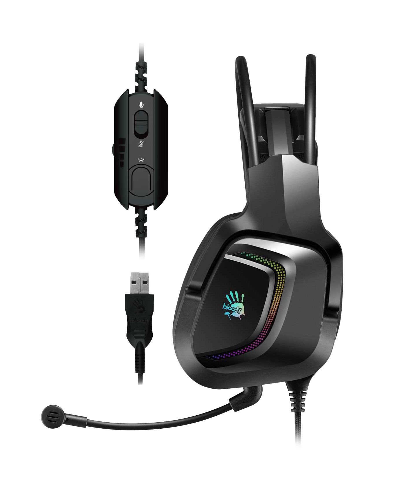 Ігрові навушники з мікрофоном, Hi Fi, 7.1 віртуальний звук, RGB — фото 6