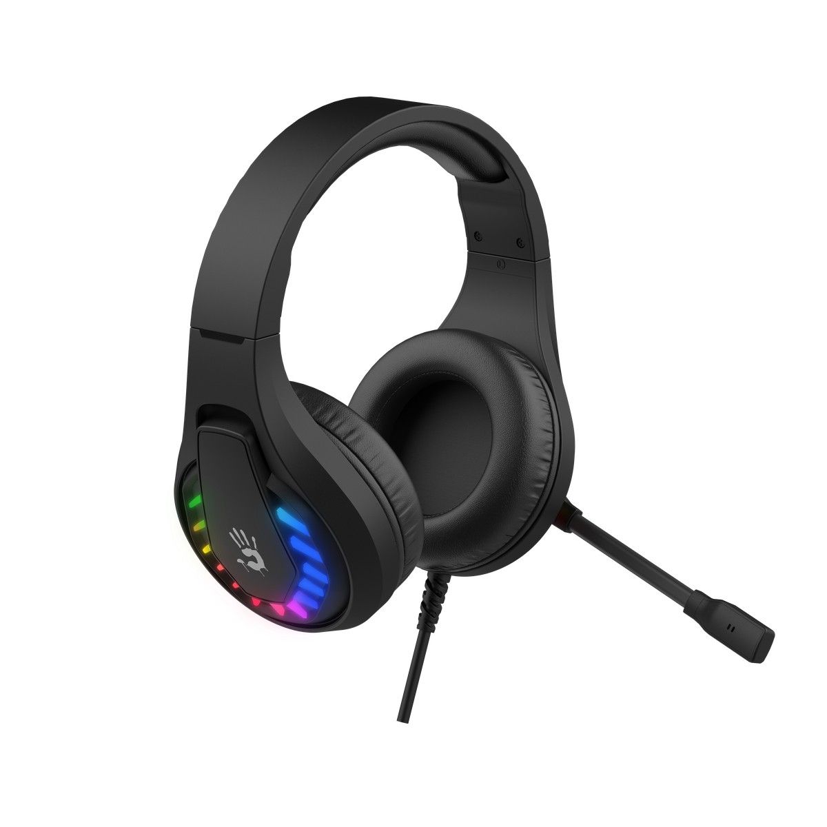Ігрові навушники з мікрофоном, Neon LED, USB Bloody G230 Bloody чорний — фото 2