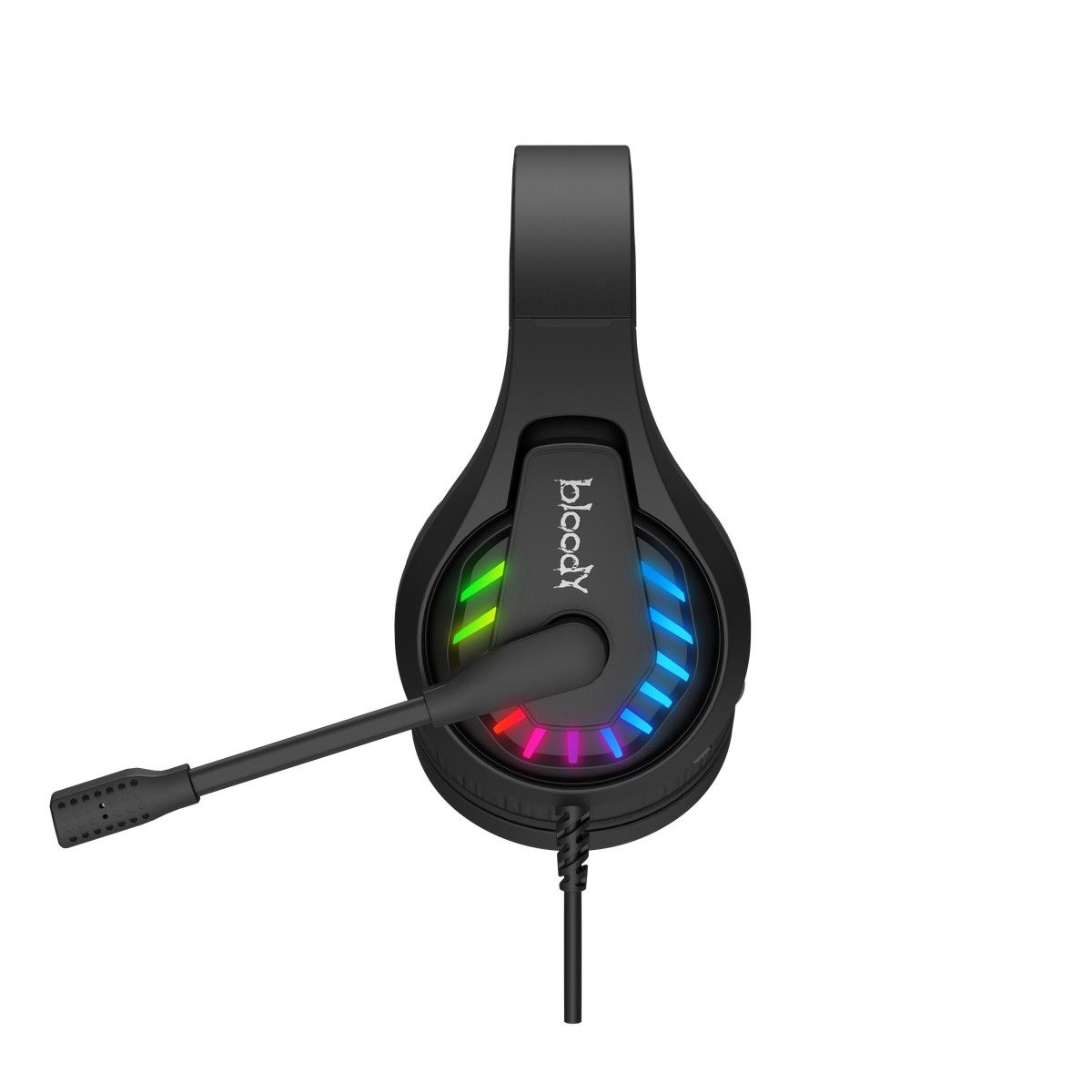Ігрові навушники з мікрофоном, Neon LED, USB Bloody G230 Bloody чорний — фото 9