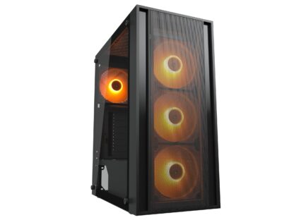 Ігровий корпус, 4*120mm RGB вентилятори передвстановлені, Mini ITX /