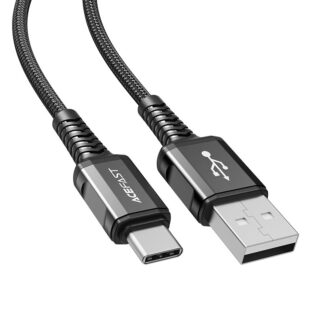 Кабель ACEFAST C1-04 USB to Type-C 3A, 1.2m, nylon aluminum connectors, Black