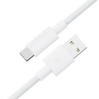 Кабель Acefast C18-04 USB-A to Type-C нейлонова оплетка білий 1.2 м