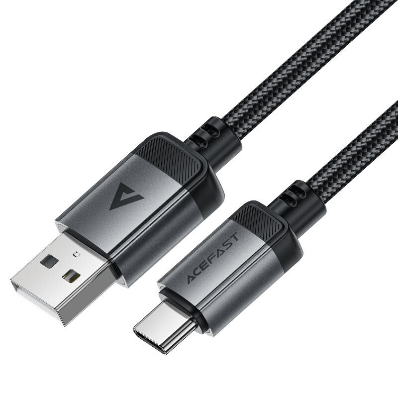 Кабель Acefast C20-04 USB-A to USB-C aluminum alloy charging data cable Black — фото 4