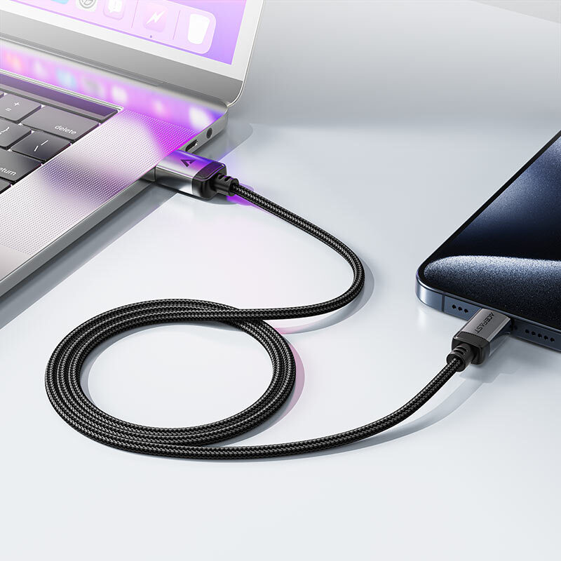 Кабель Acefast C20-04 USB-A to USB-C aluminum alloy charging data cable Black — фото 6