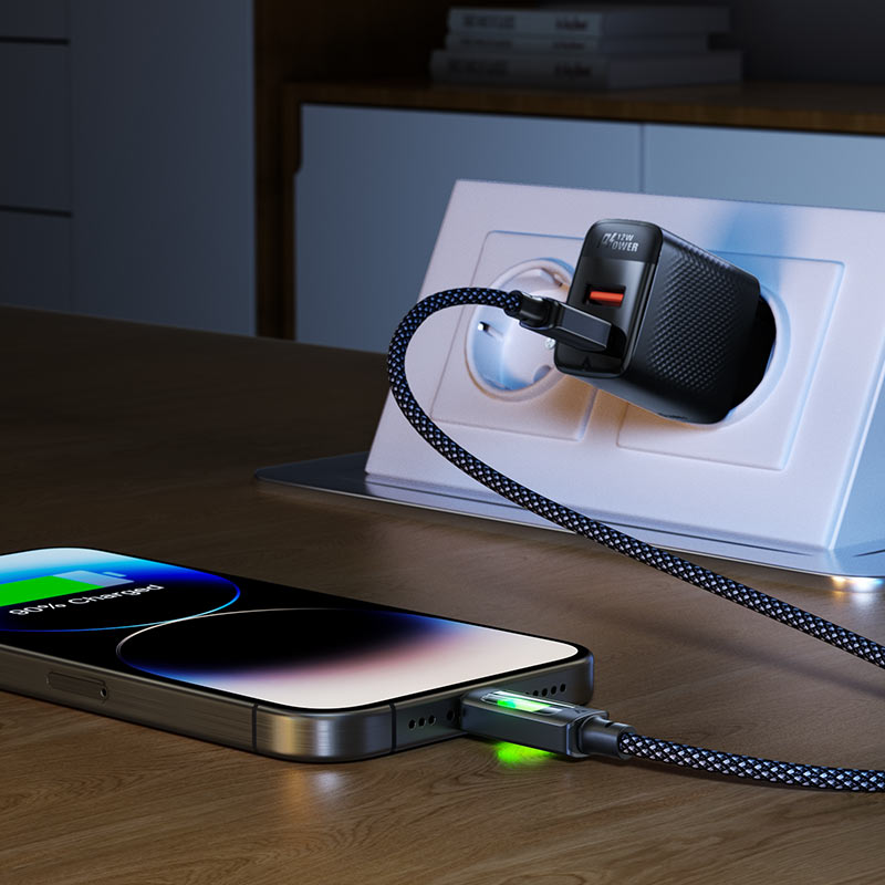 Кабель ACEFAST C21-04 USB-A to USB-C з LED підсвічуванням — фото 7
