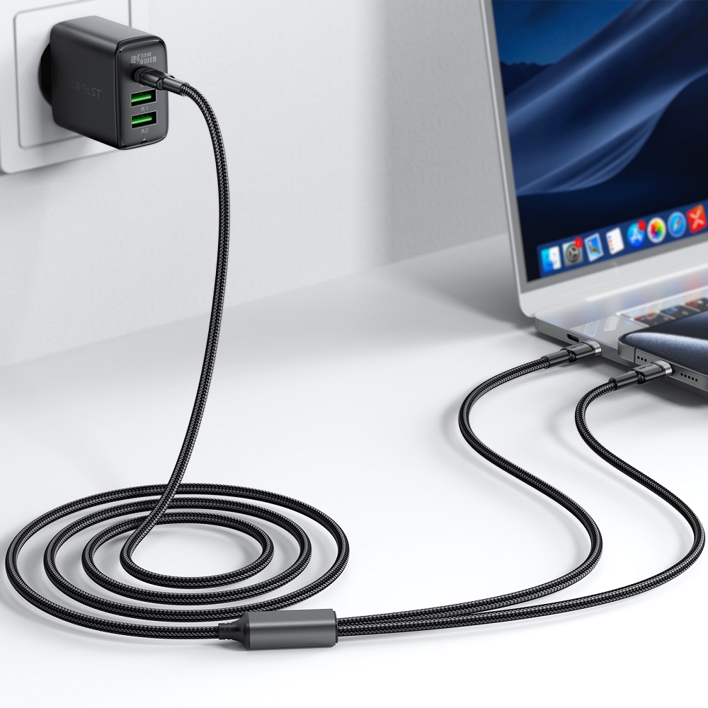 Кабель ACEFAST C22-02 USB-C до 2*USB-C для швидкої зарядки — фото 7