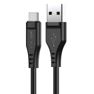 Кабель Acefast C3-04 USB to Type-C 3A, 1.2m, TPE, TPE connectors, Black