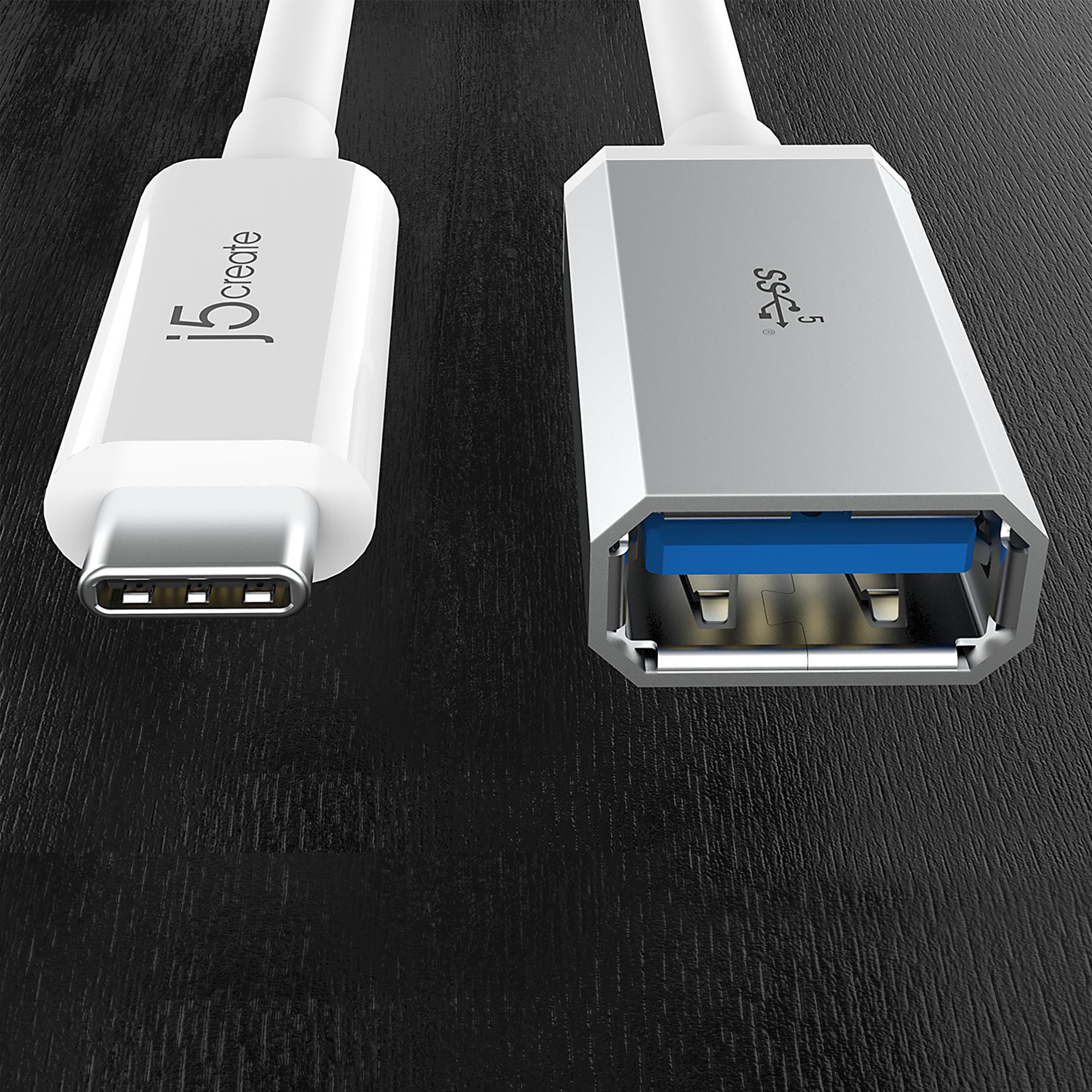 Кабель-адаптер OTG USB 3.1, USB-C тато/USB-A-мамо, 0.1 м J5create — фото 4
