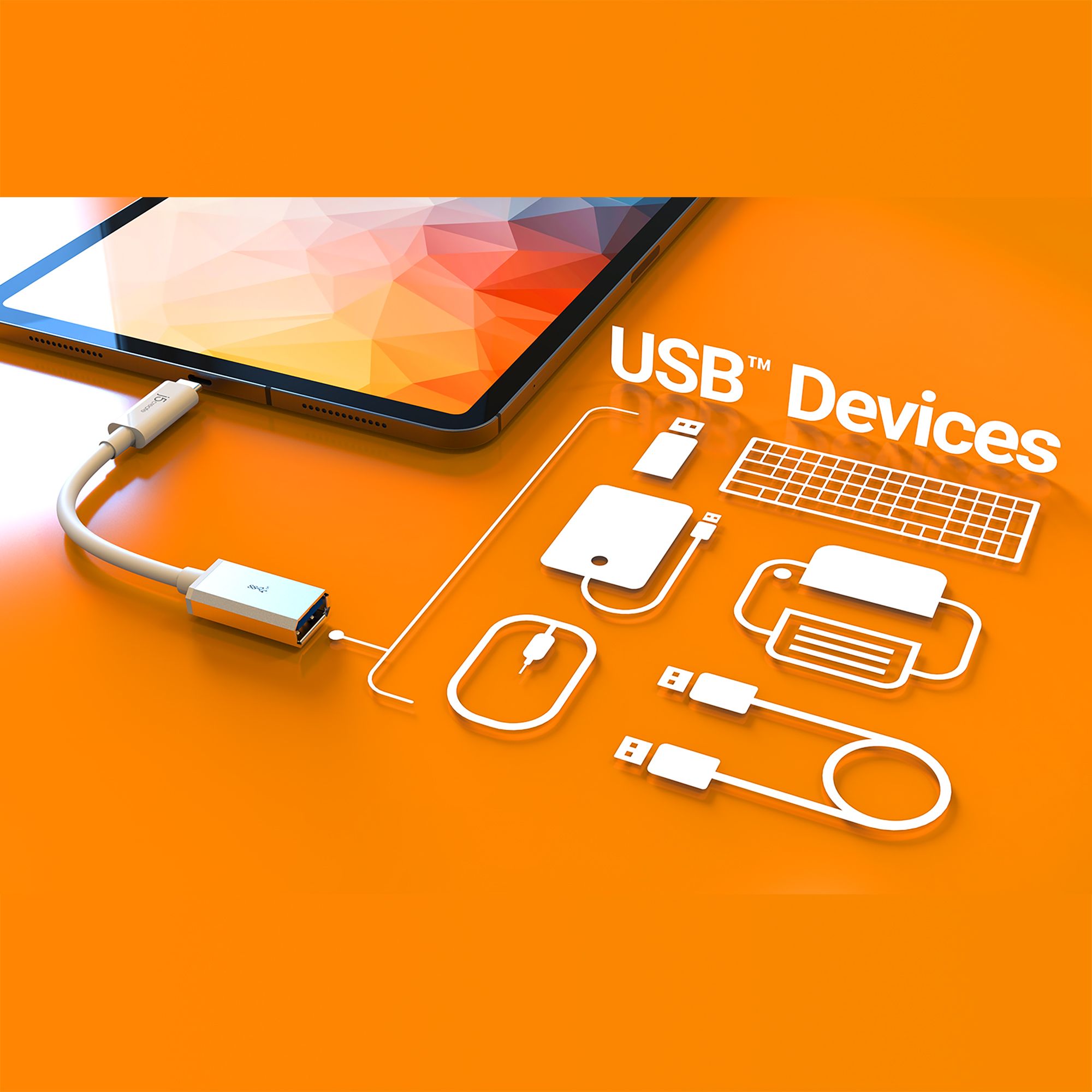 Кабель-адаптер OTG USB 3.1, USB-C тато/USB-A-мамо, 0.1 м J5create — фото 5