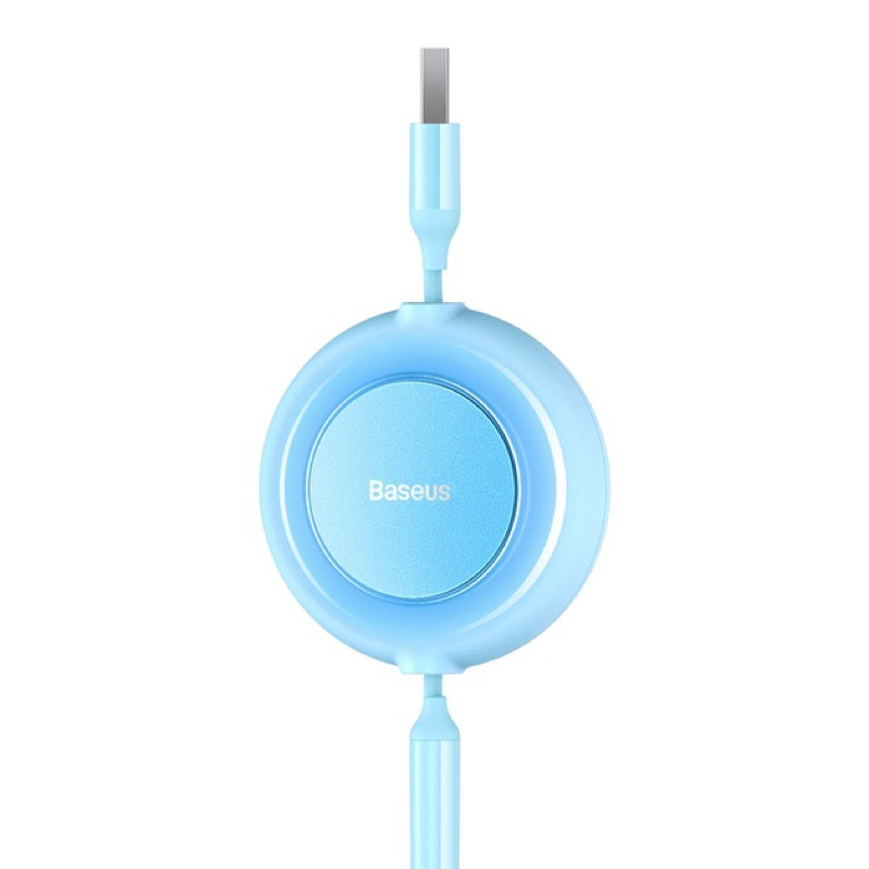 Кабель Baseus Bright Mirror 2 Series Retractable 3-in-1 Fast Charging Data Cable USB to M+L+C 3.5A 1.1m Sky Blue — фото 8