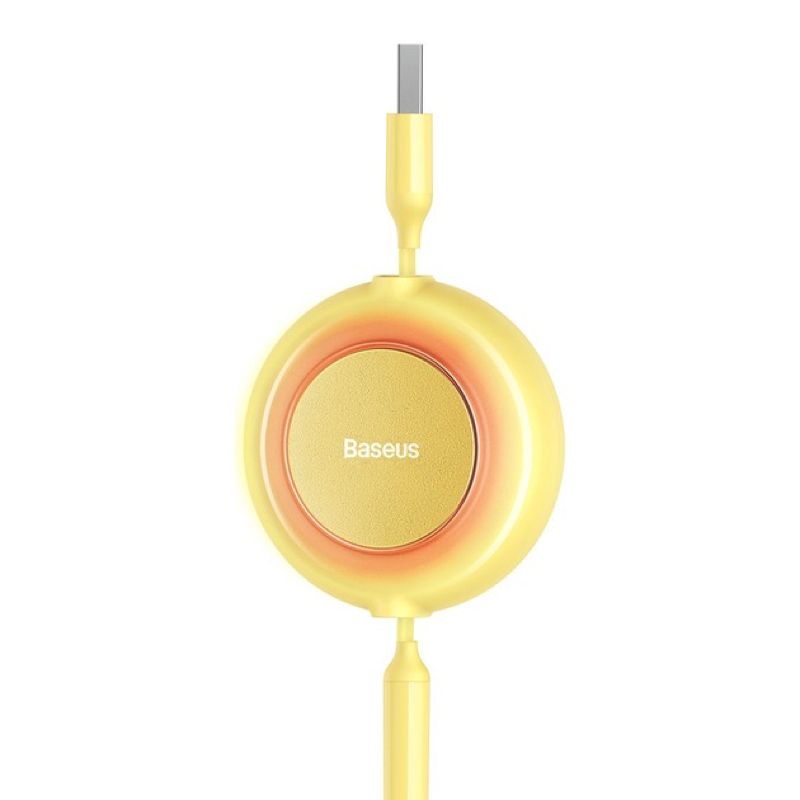 Кабель Baseus Bright Mirror 2 Series Retractable 3-in-1 Fast Charging Data Cable USB to M+L+C 3.5A 1.1m yellow — фото 8