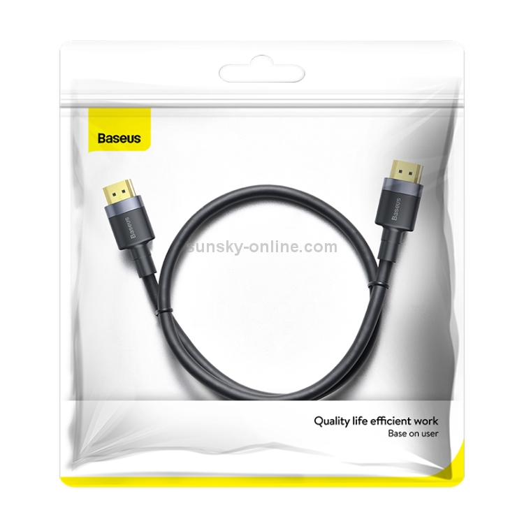 Кабель Baseus Cafule 4KHDMI Male To 4KHDMI Male Adapter Cable 1m Black — фото 3