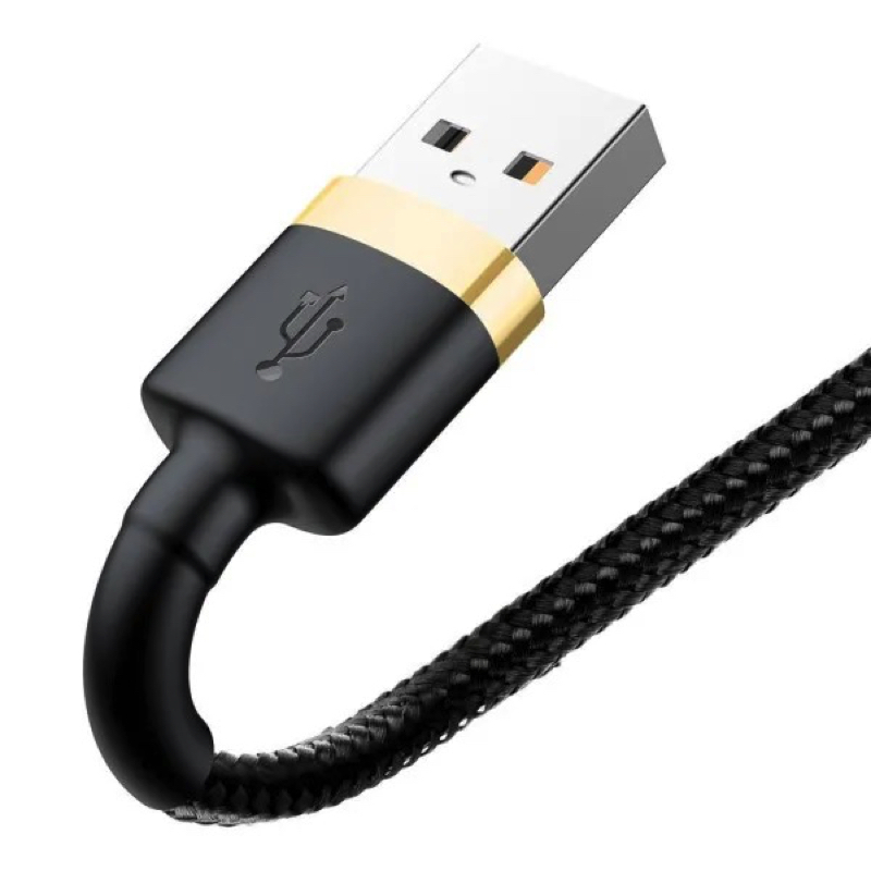 Кабель Baseus Cafule Cable USB For Lightning 1.5A 2m Gold+Black — фото 5
