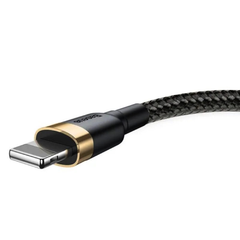 Кабель Baseus Cafule Cable USB For Lightning 1.5A 2m Gold+Black — фото 7