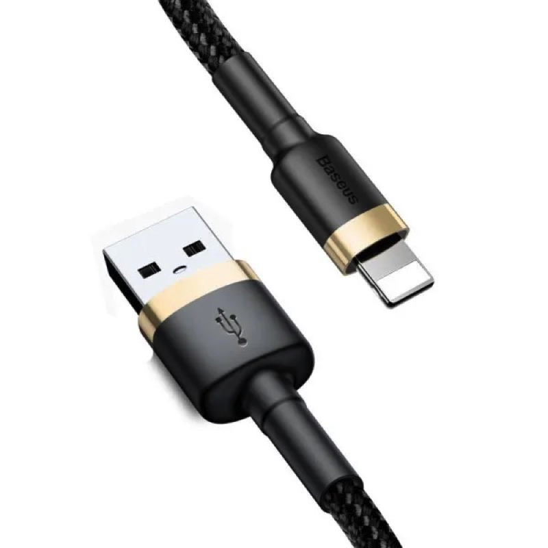 Кабель Baseus Cafule Cable USB For Lightning 1.5A 2m Gold+Black — фото 8