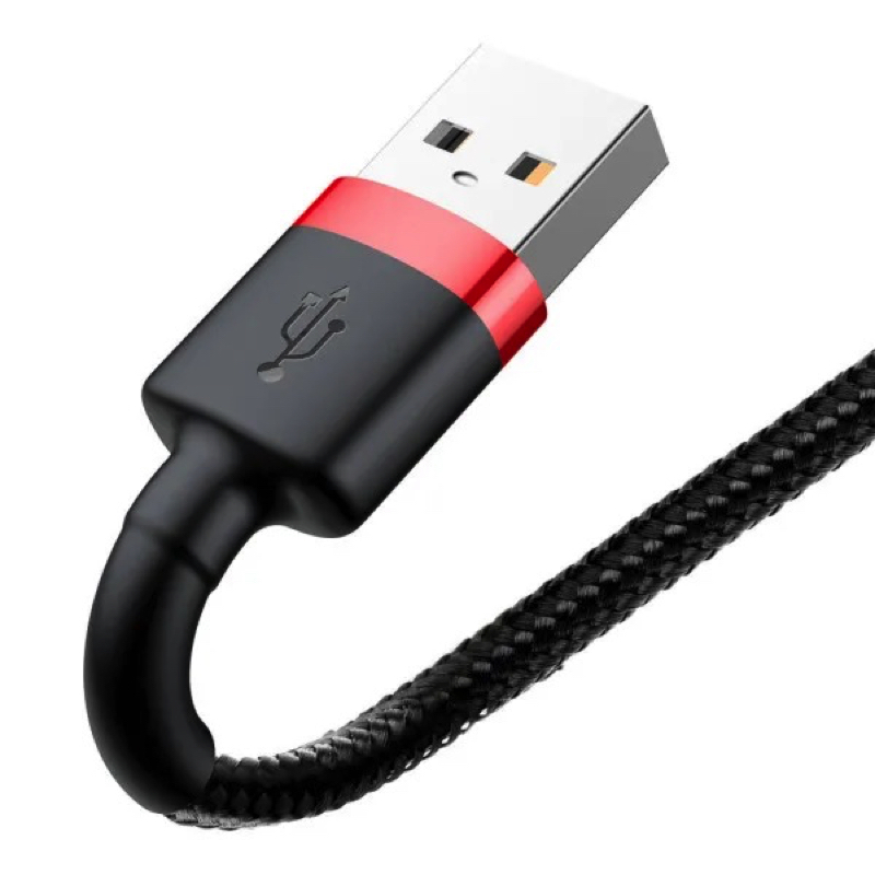 Кабель Baseus Cafule Cable USB For Lightning 1.5A 2m Red+Black — фото 10