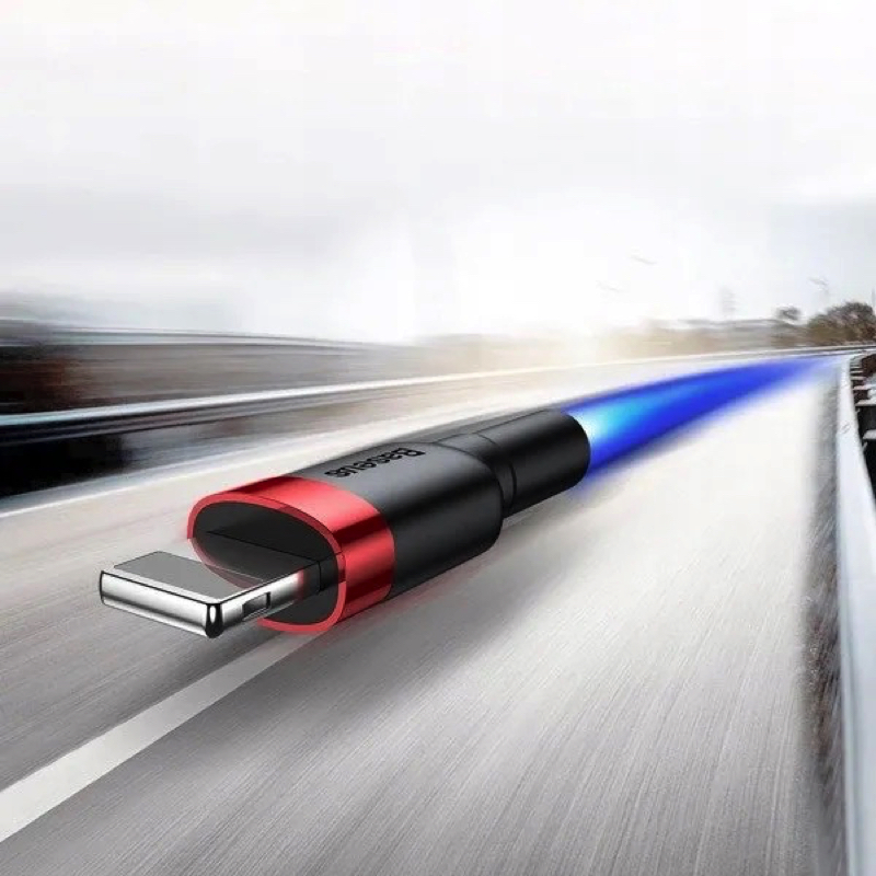 Кабель Baseus Cafule Cable USB For Lightning 1.5A 2m Red+Black — фото 11