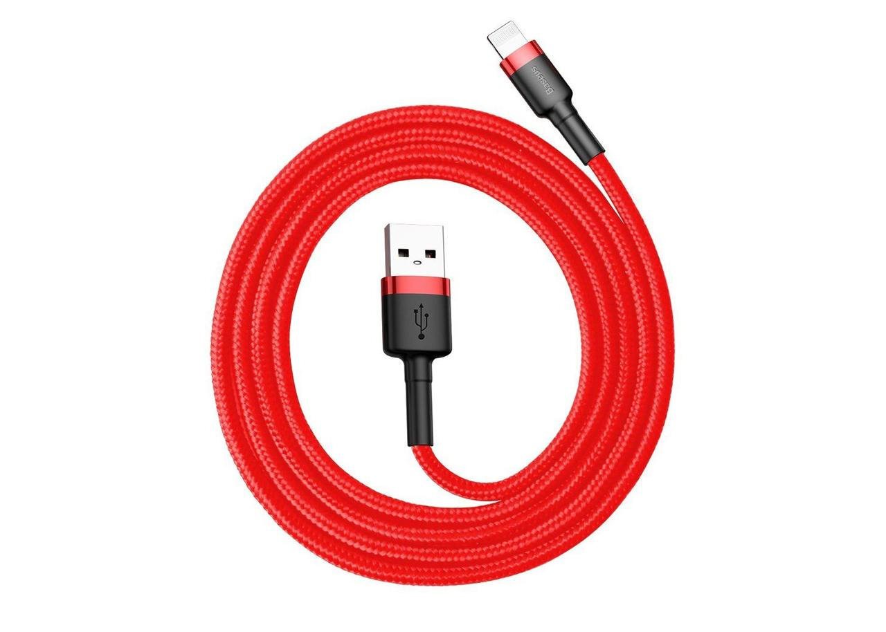 Кабель Baseus Cafule Cable USB For Lightning 1.5A 2m Red+Red — фото 6
