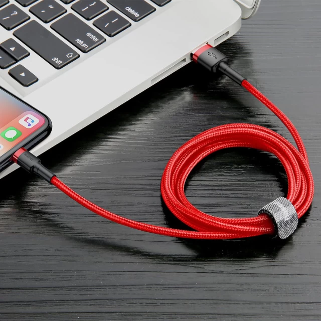 Кабель Baseus Cafule Cable USB For Lightning 1.5A 2m Red+Red — фото 9