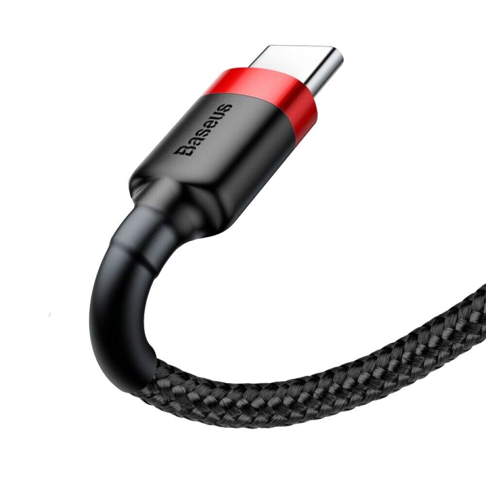Кабель Baseus Cafule Cable USB For Type-C 3A 2m Red+Black — фото 5