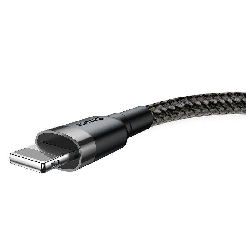 Кабель Baseus Cafule для iPhone 2A 3 м сірий+чорний — фото 6