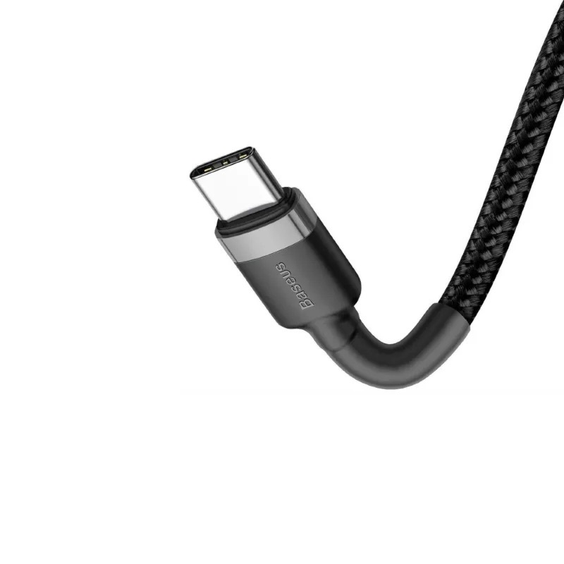 Кабель Baseus Cafule PD2.0 100W flash charging USB Type-C-Type-C cable (20V 5A) 2m Gray+Black — фото 6