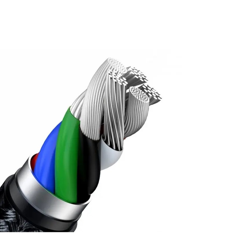 Кабель Baseus Cafule Series Metal Data Cable Type-C to iP PD 20W 1m Black — фото 15