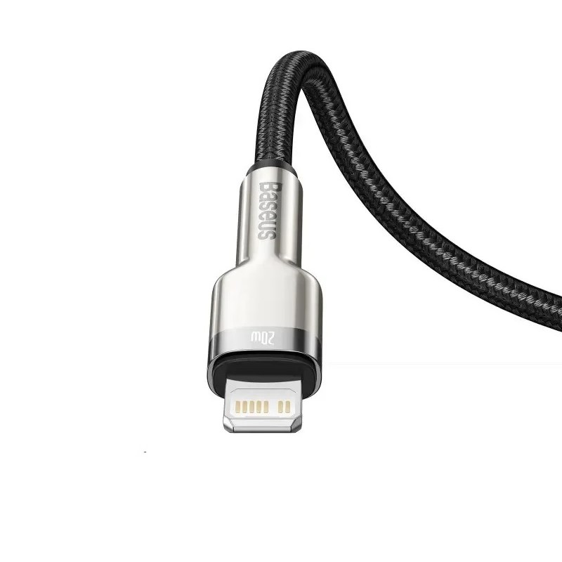 Кабель Baseus Cafule Series Metal Data Cable Type-C to iP PD 20W 1m Black — фото 5