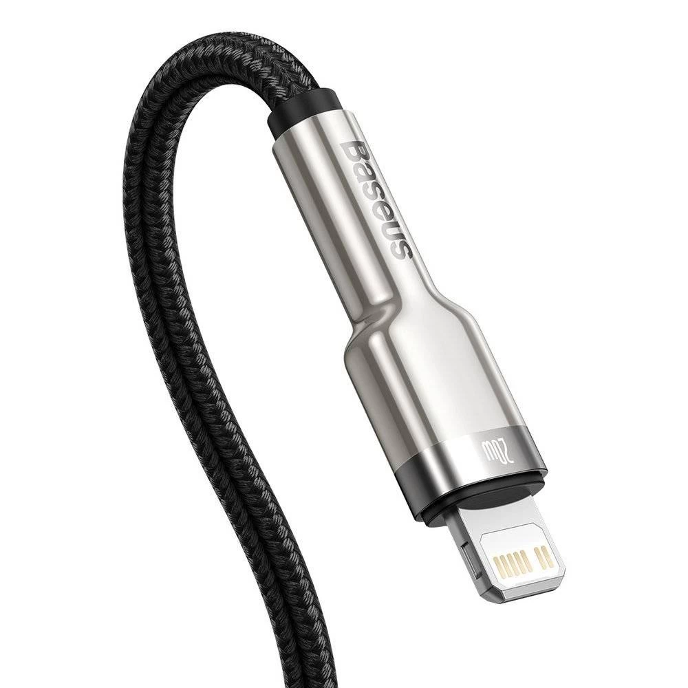 Кабель Baseus Cafule Series Metal Data Cable Type-C to iP PD 20W 1m Black — фото 7