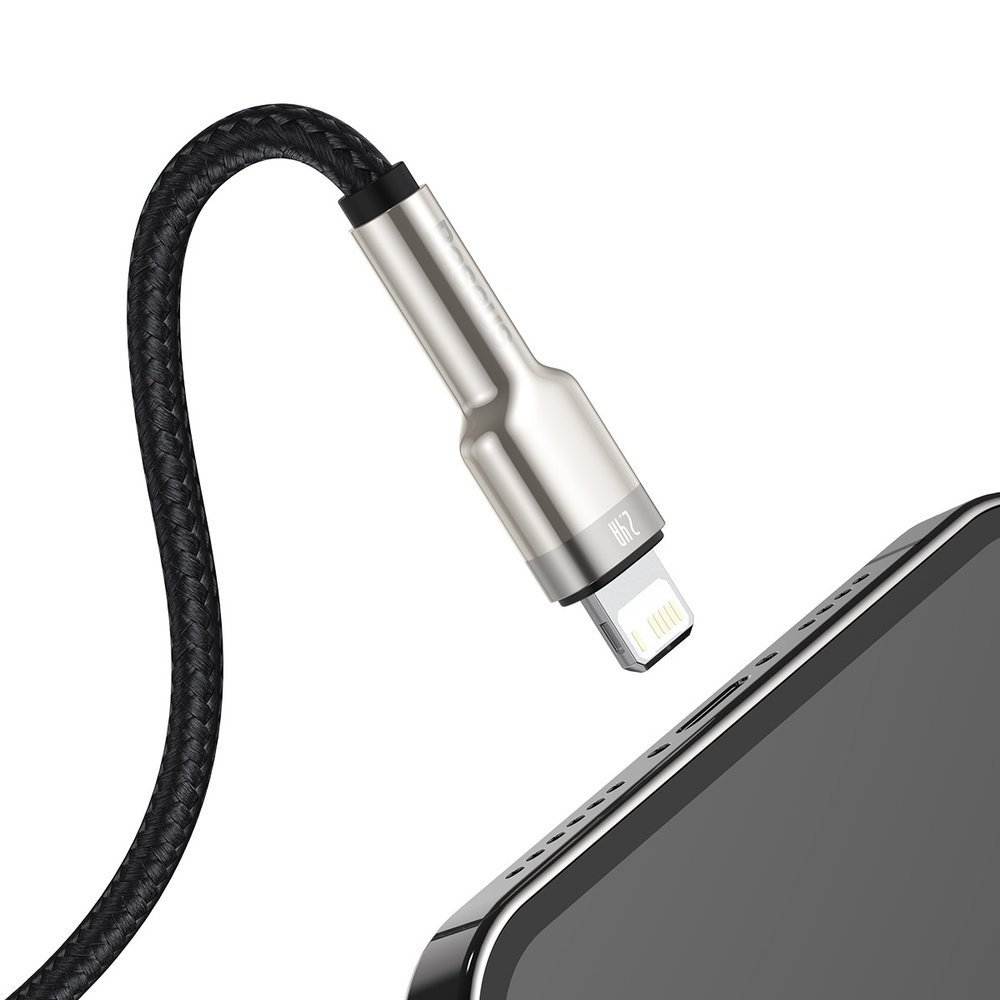 Кабель Baseus Cafule Series Metal Data Cable Type-C to iP PD 20W 1m Black — фото 8