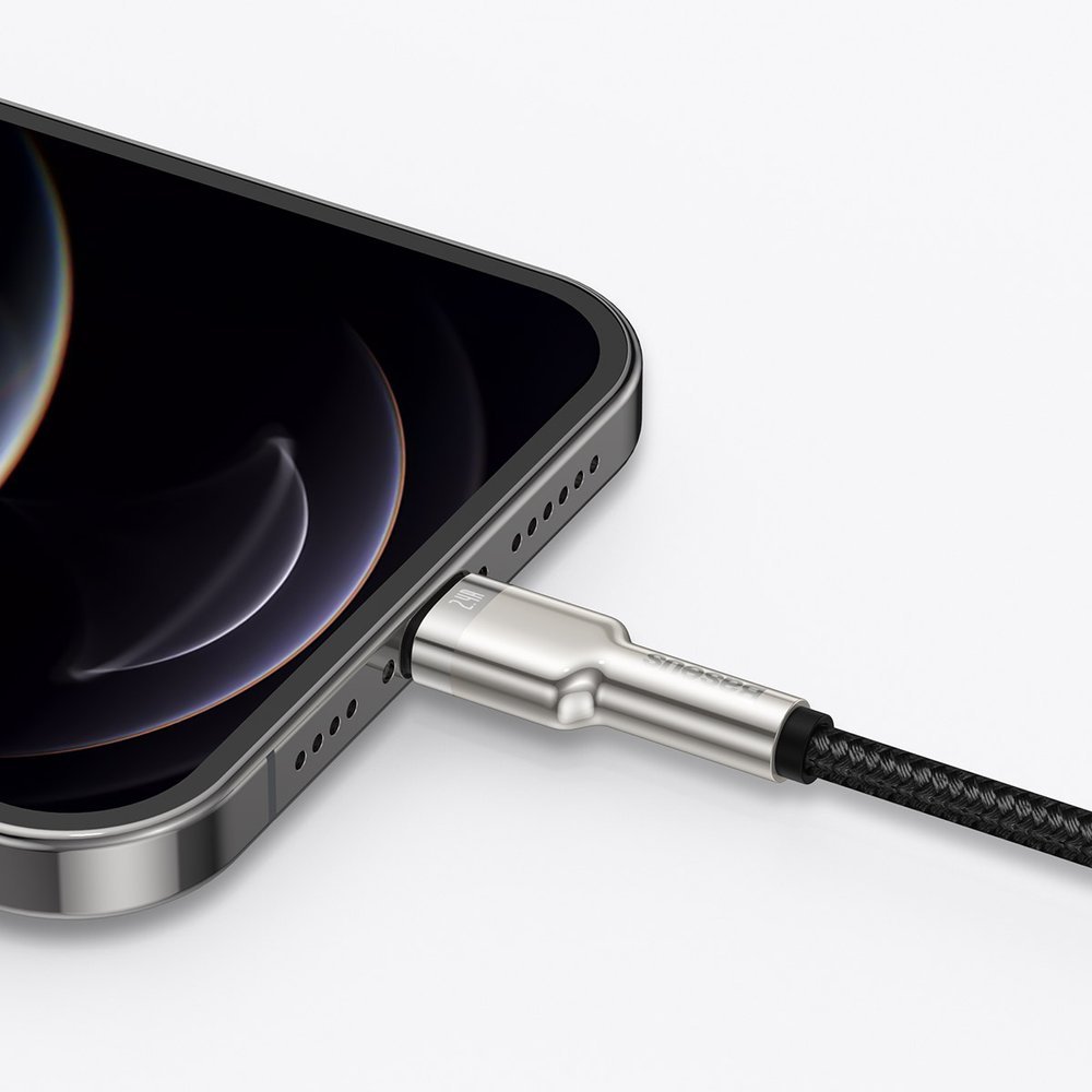 Кабель Baseus Cafule Series Metal Data Cable Type-C to iP PD 20W 1m Black — фото 9