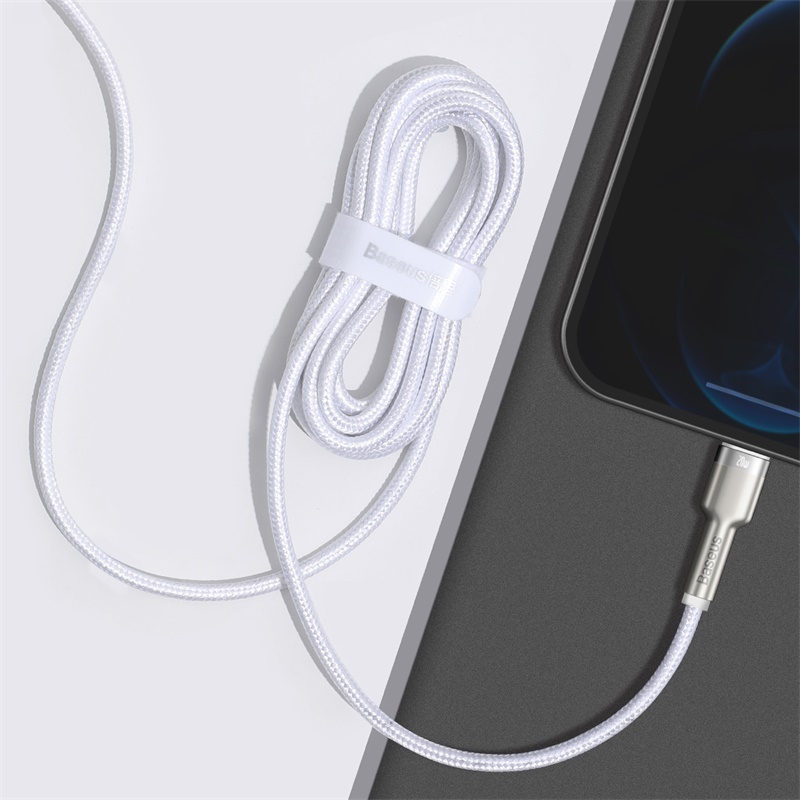 Кабель Baseus Cafule Series Metal Data Cable Type-C to iP PD 20W 2m White — фото 10