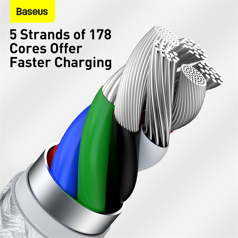 Кабель Baseus Cafule Series Metal Data Cable Type-C to iP PD 20W 2m White — фото 17