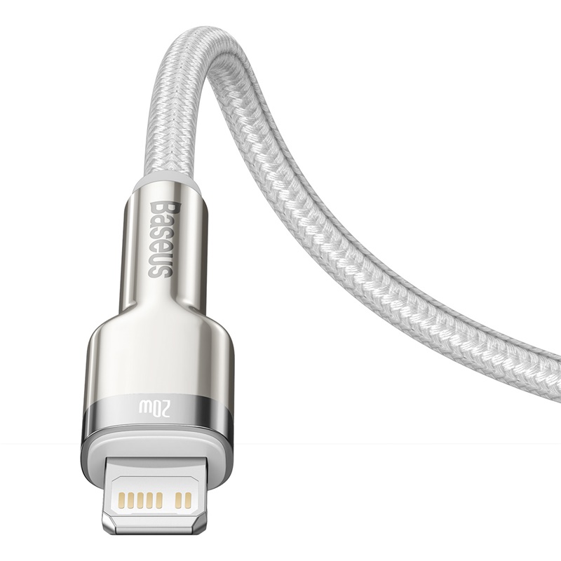 Кабель Baseus Cafule Series Metal Data Cable Type-C to iP PD 20W 2m White — фото 8