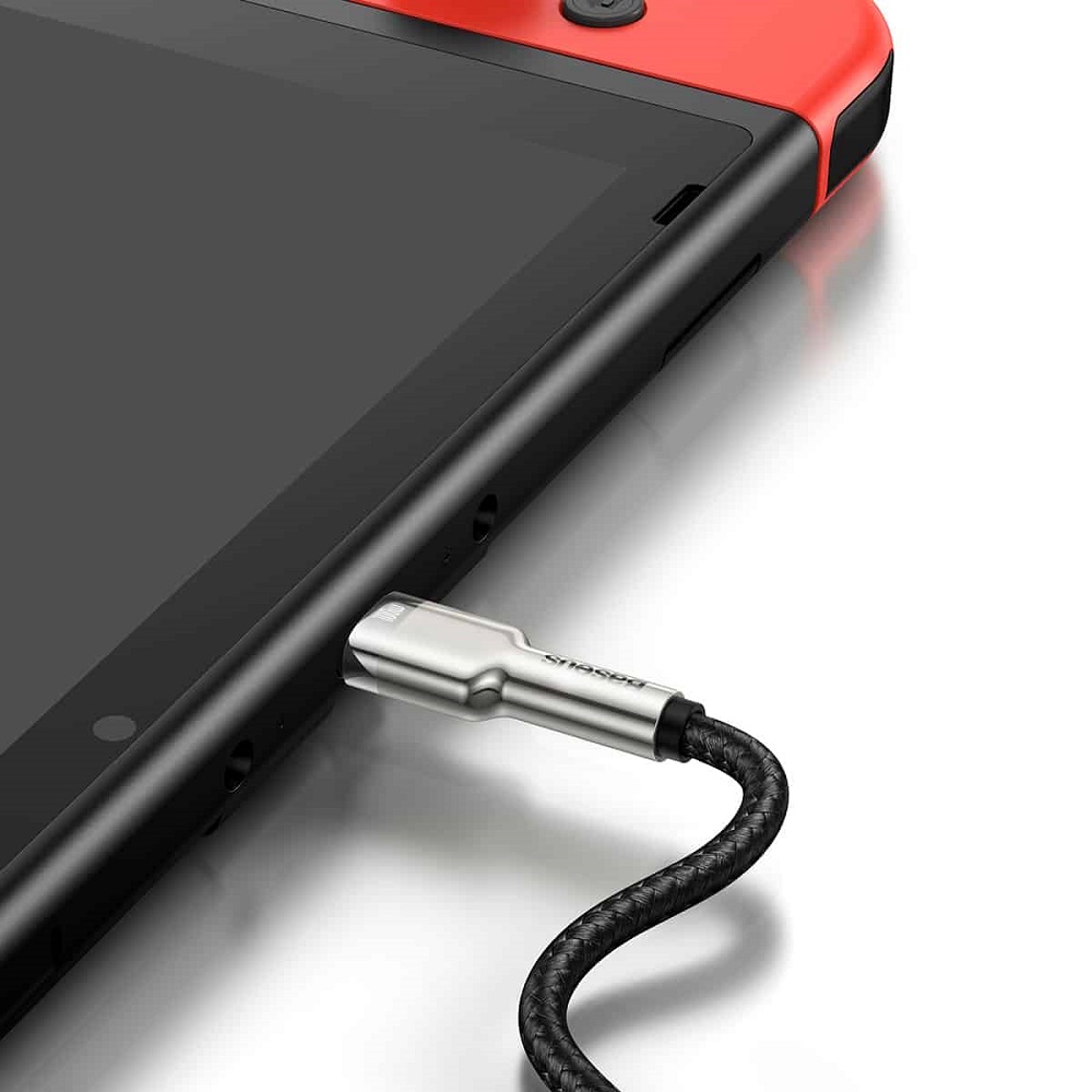 Кабель Baseus Cafule Series Metal Data Cable Type-C to Type-C 100W 1m Black — фото 5