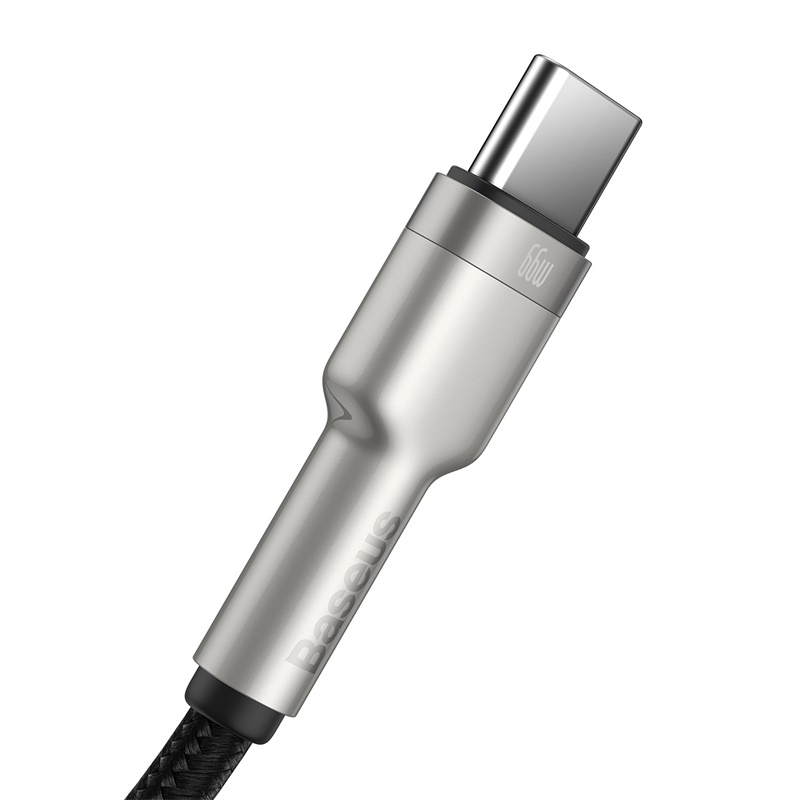 Кабель Baseus Cafule Series Metal Data Cable USB to Type-C 66W 0.25m Black — фото 5