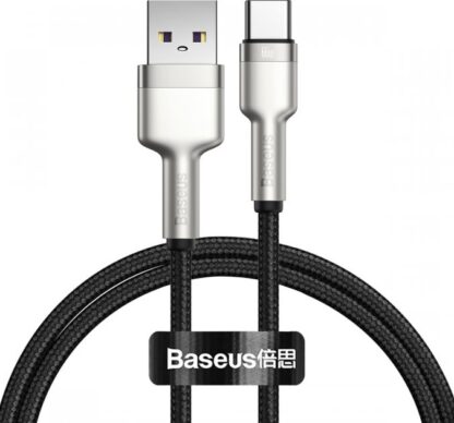 Кабель Baseus Cafule Series Metal Data Cable USB to Type-C 66W 1m Black
