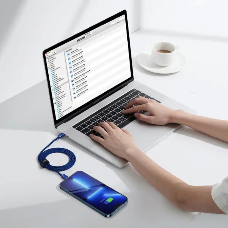 Кабель Baseus Crystal Shine Series Fast Charging Data Cable Type-C to iP 20W 1.2m Blue — фото 9