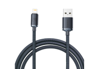 Кабель Baseus Crystal Shine Series Fast Charging Data Cable USB to iP 2.4A 2m Black — фото 7
