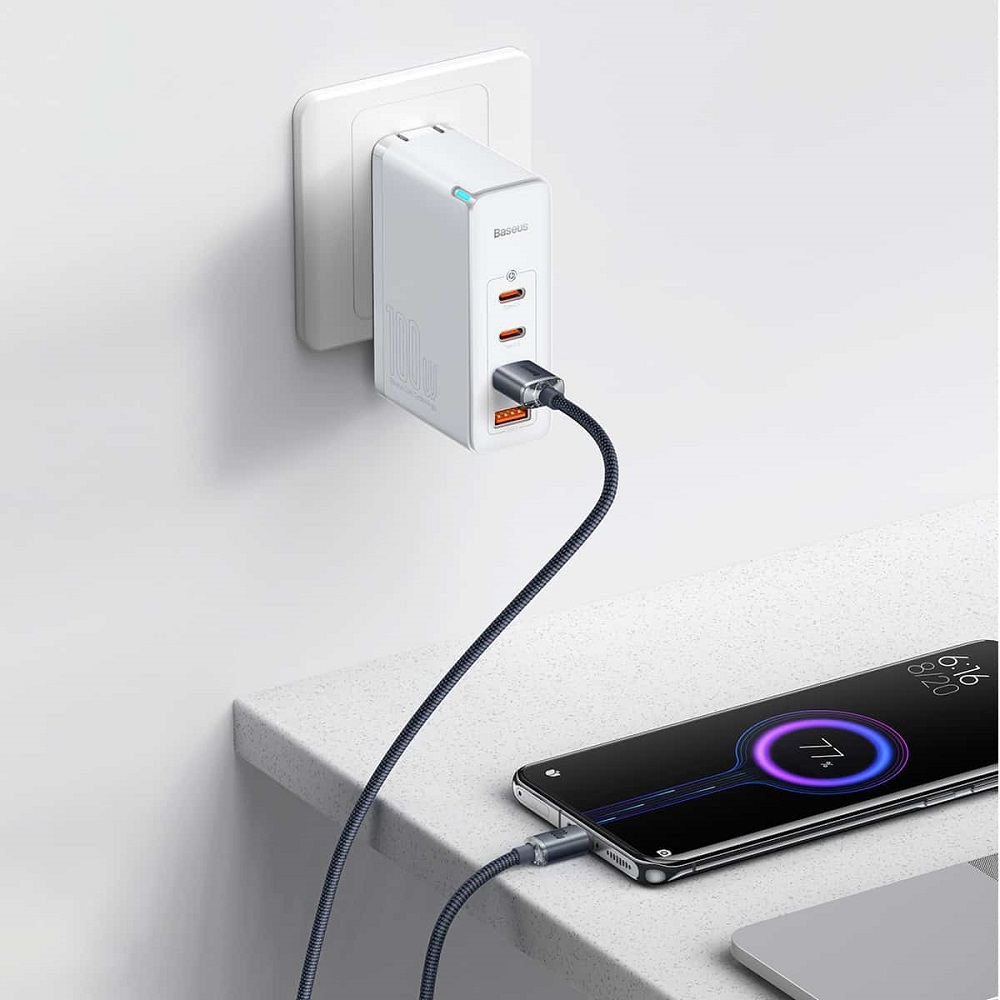 Кабель Baseus Crystal Shine Series Fast Charging Data Cable USB to Type-C 100W 1.2m Black — фото 6