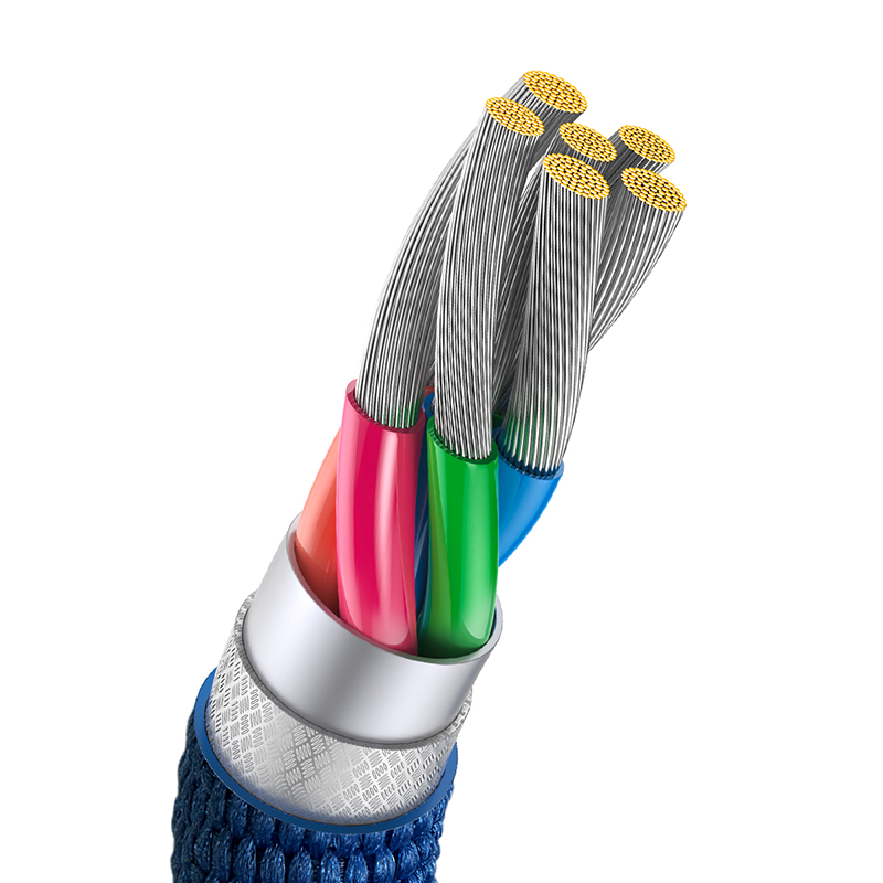 Кабель Baseus Crystal Shine Series Fast Charging Data Cable USB to Type-C 100W 2m Blue — фото 7