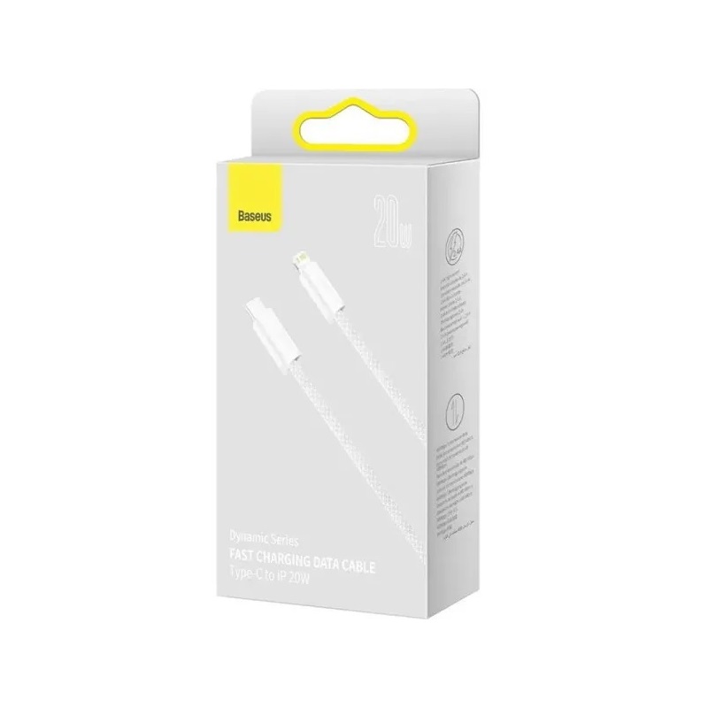 Кабель Baseus Dynamic Series Fast Charging Data Cable Type-C to iP 20W 2m White — фото 3