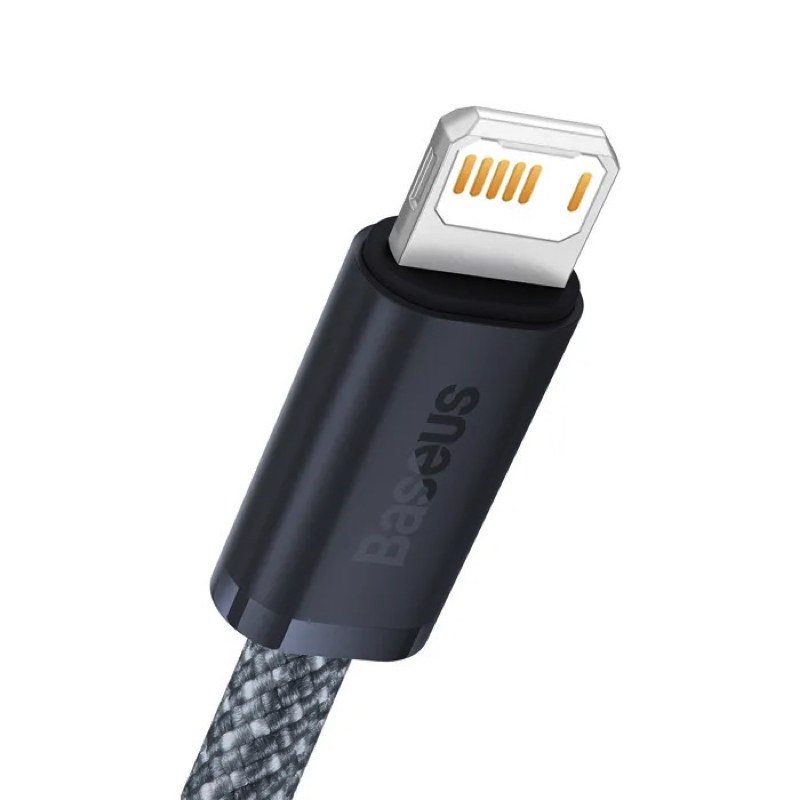 Кабель Baseus Dynamic Series Fast Charging Data Cable USB to iP 2.4A 2m Slate Gray — фото 4