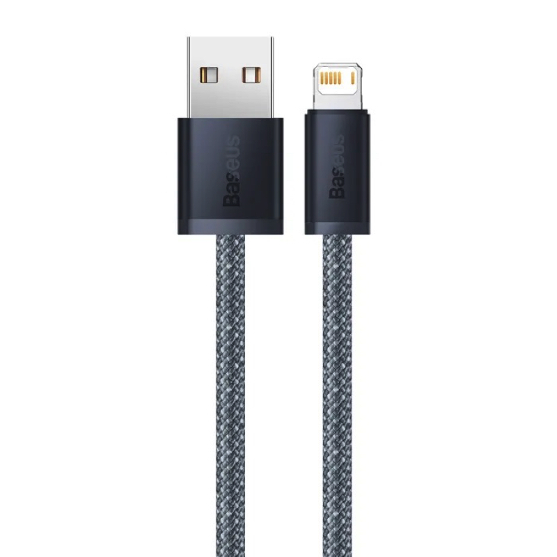 Кабель Baseus Dynamic Series Fast Charging Data Cable USB to iP 2.4A 2m Slate Gray — фото 5