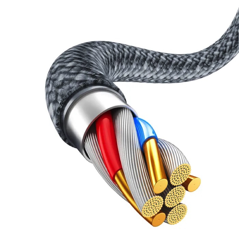 Кабель Baseus Dynamic Series Fast Charging Data Cable USB to iP 2.4A 2m Slate Gray — фото 7