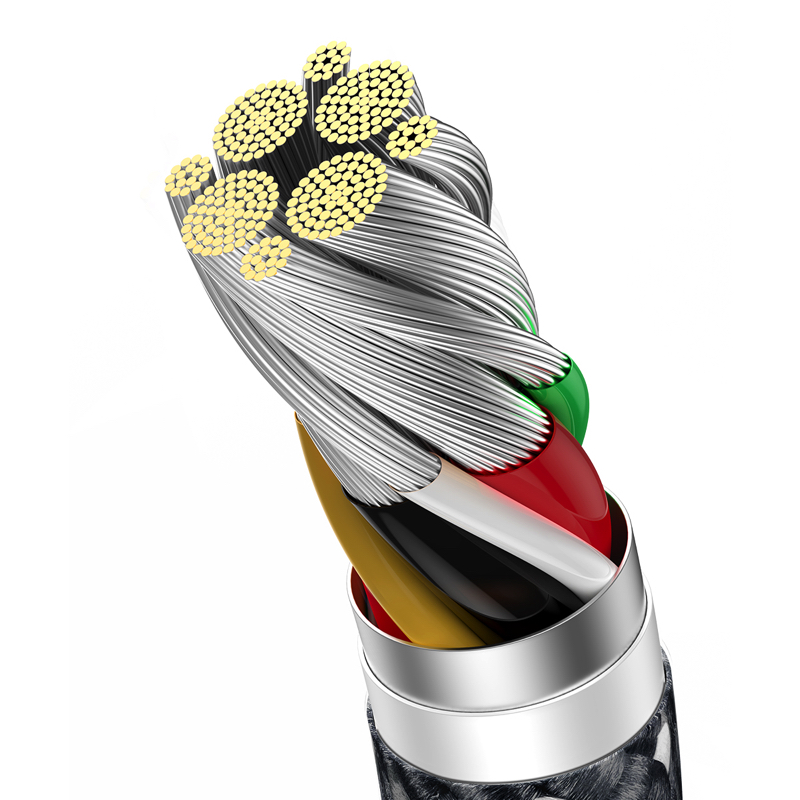 Кабель Baseus Dynamic Series Fast Charging Data Cable USB to Type-C 100W 1m Slate Gray — фото 5