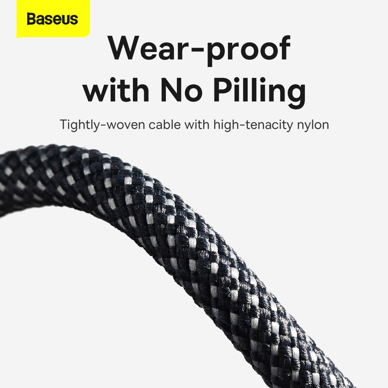 Кабель Baseus Dynamic Series Fast Charging Data Cable USB to Type-C 100W 1m Slate Gray — фото 6
