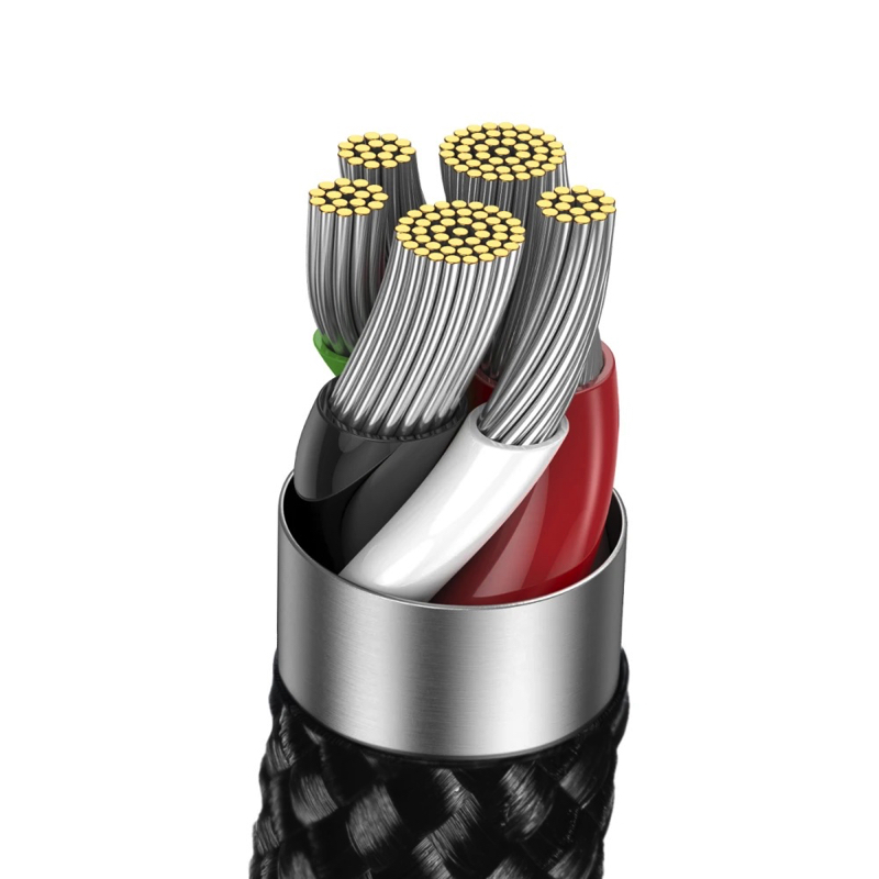 Кабель Baseus Explorer Series Auto Power-Off Fast Charging Data Cable Type-C to IP 20W 1m Black — фото 7