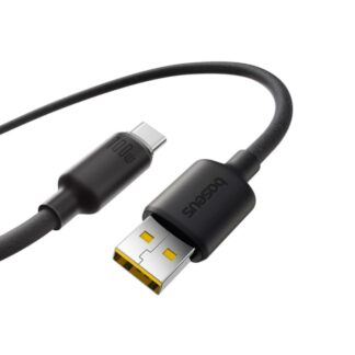 Кабель Baseus Foamed Silicone Fast Charging Data Cable USB to Type-C 100W Comic 1m Black
